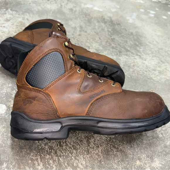 Red Wing Leather Metguard Work Boots Industrial Safety Toe - Picture 6 of 10